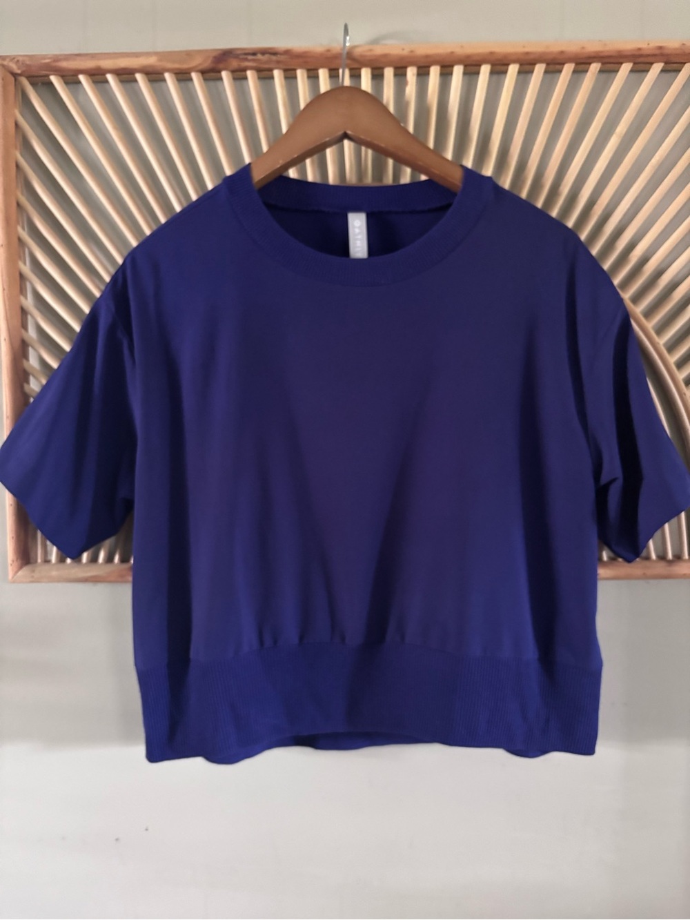 Athleta Purple Zephyr Short-Sleeve Top. Moisture wicking fabric.